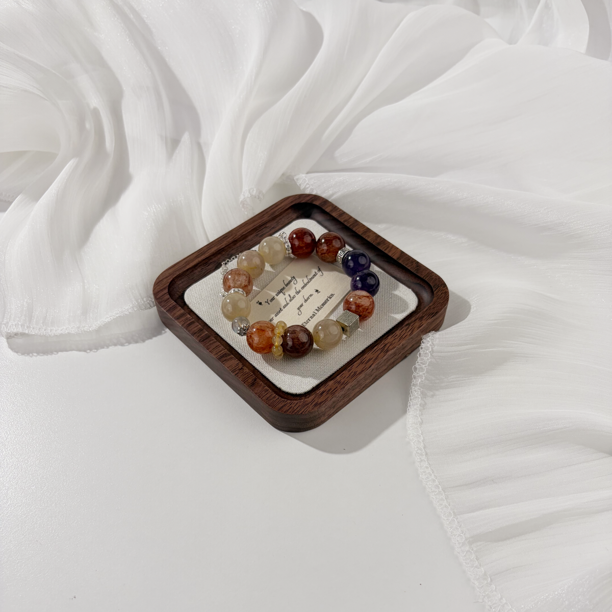 *Sunset Aura* Rutilated Quartz Crystal Bracelet