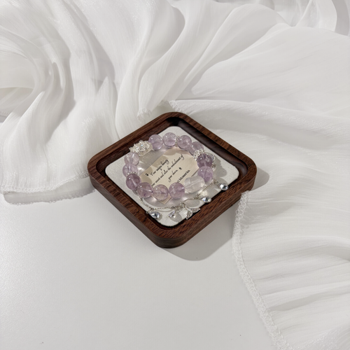 *Lilac Whisper* Handmade Amethyst Butterfly Bracelet