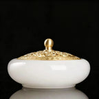 White Natural Jade Incense Burner