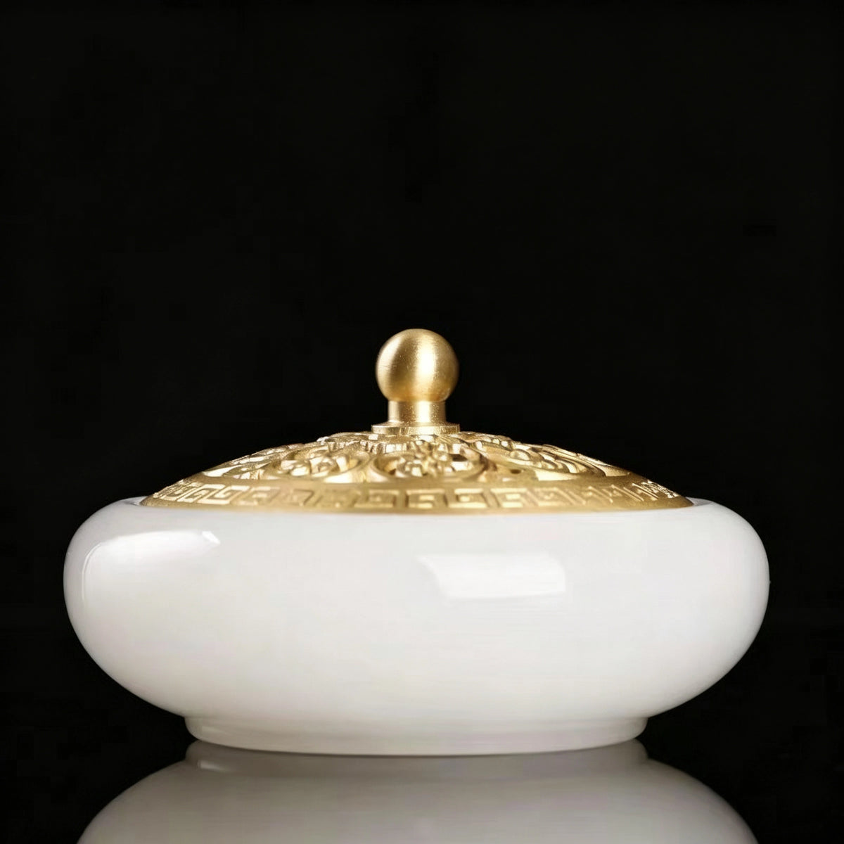 White Natural Jade Incense Burner