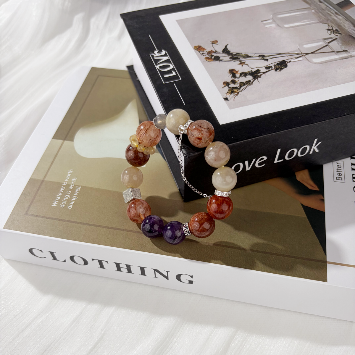*Sunset Aura* Rutilated Quartz Crystal Bracelet