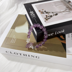*Twilight Violet* Amethyst Crystal Point Bracelet