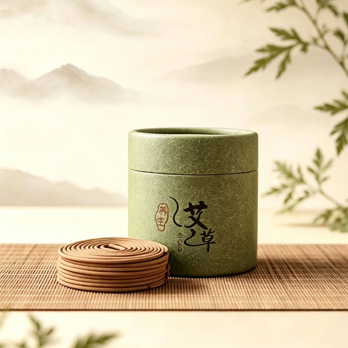 Natural Wormwood Mosquito Repellent Coil Incense, 48 Coils