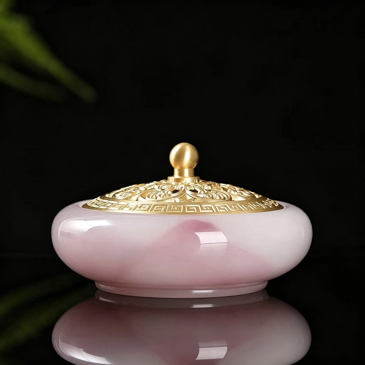 Xiangfei Pink Natural Jade Incense Burner