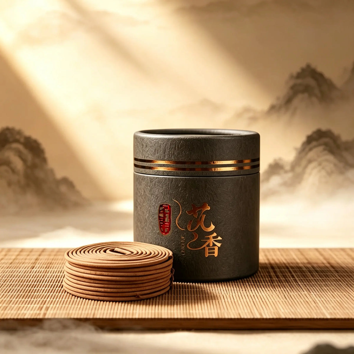 Classic Agarwood Natural Coil Incense, 48 Coils