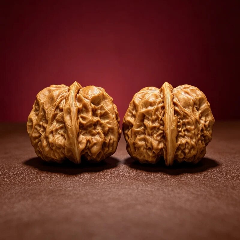 The "Triangular Peach Heart Concave Base Toad Head" Gallery-Tier Symmetrical Masterpiece Pair | 40.0mm x 42.0mm | SZ-SSS-013810