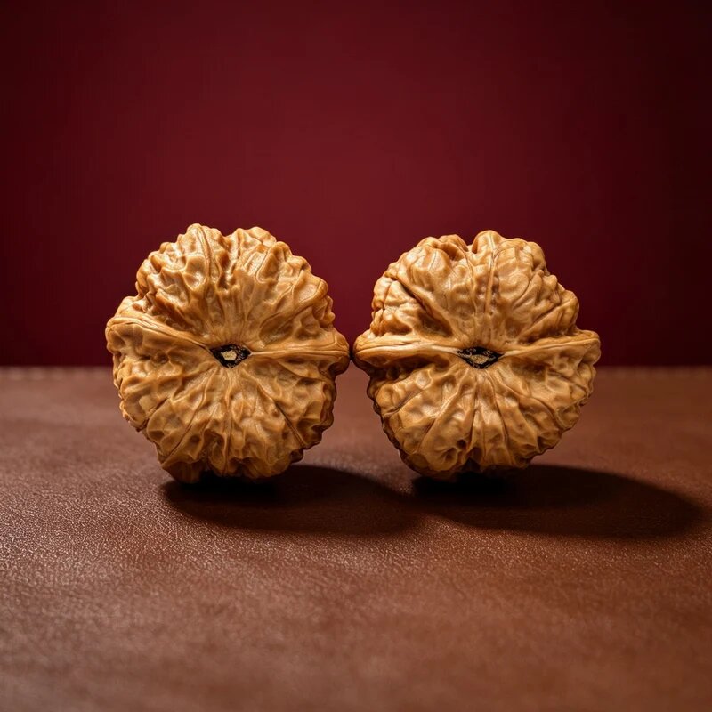 The "Triangular Peach Heart Concave Base Toad Head" Gallery-Tier Symmetrical Masterpiece Pair | 40.0mm x 42.0mm | SZ-SSS-013810