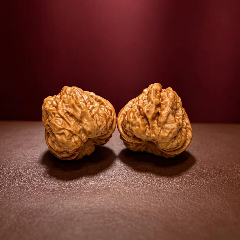 The "Triangular Peach Heart Concave Base Toad Head" Gallery-Tier Symmetrical Masterpiece Pair | 40.0mm x 42.0mm | SZ-SSS-013810