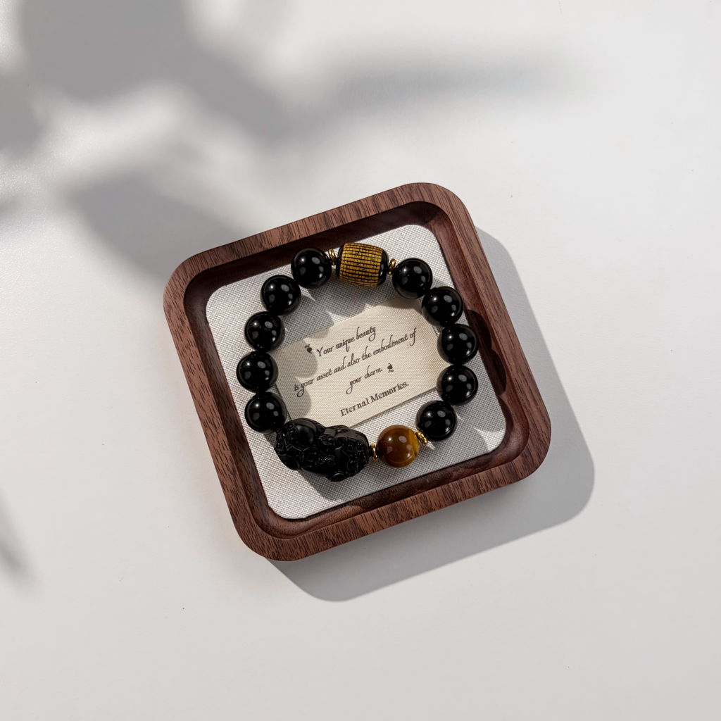 *Obsidian Pixiu Talisman* Protection Crystal Bracelet