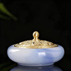 Sky Blue Natural Jade Incense Burner