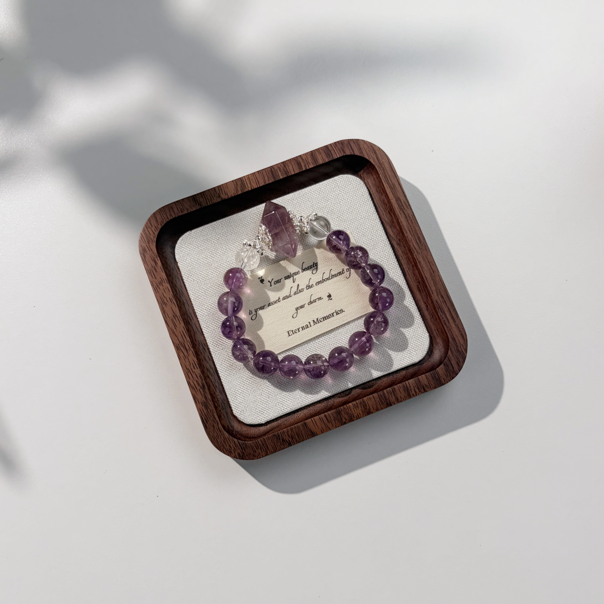 *Twilight Violet* Amethyst Crystal Point Bracelet