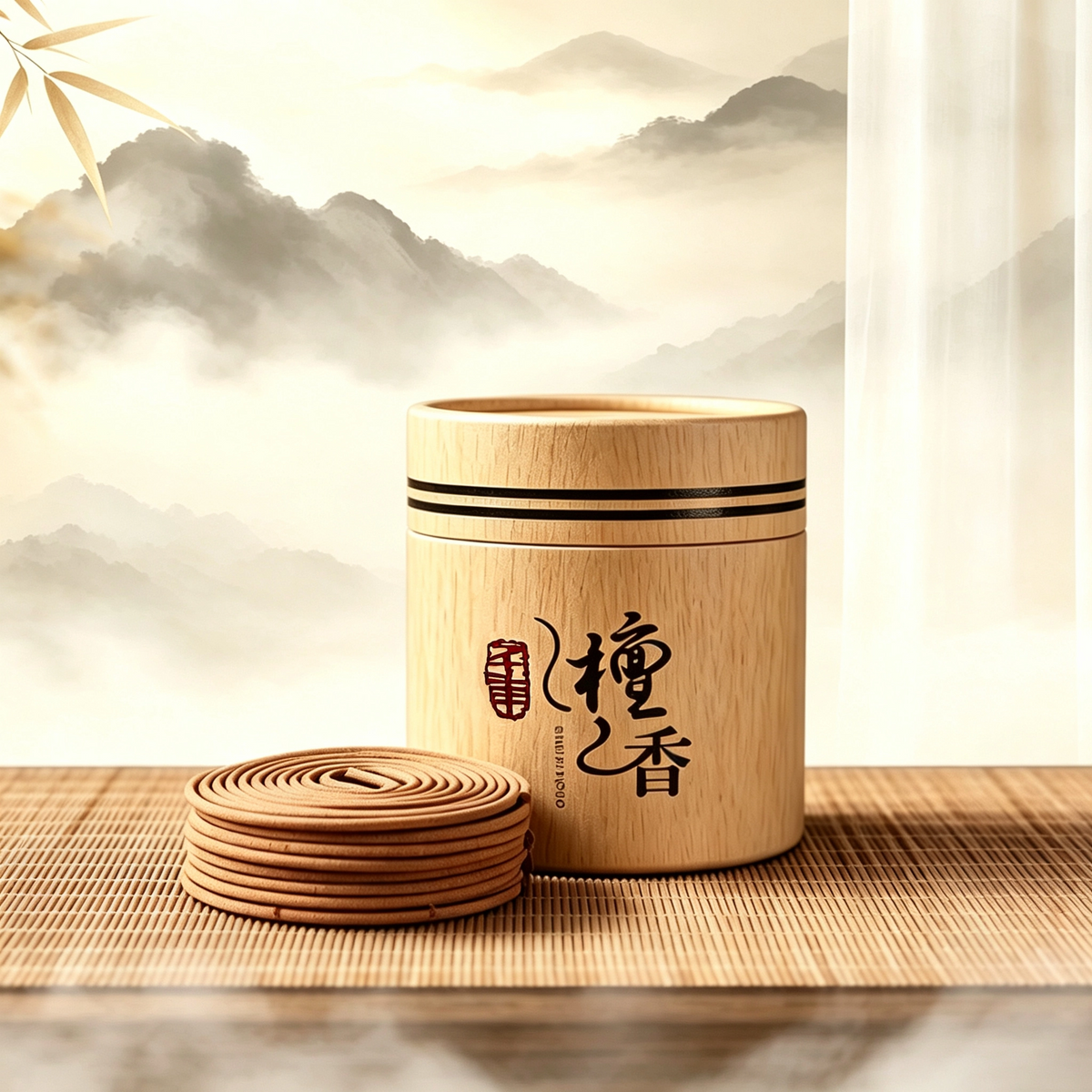 Classic Sandalwood Natural Coil Incense, 48 Coils